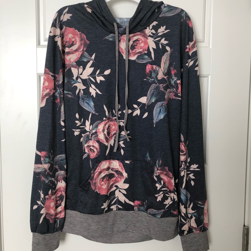 Lightweight Spring Floral Hoodie
